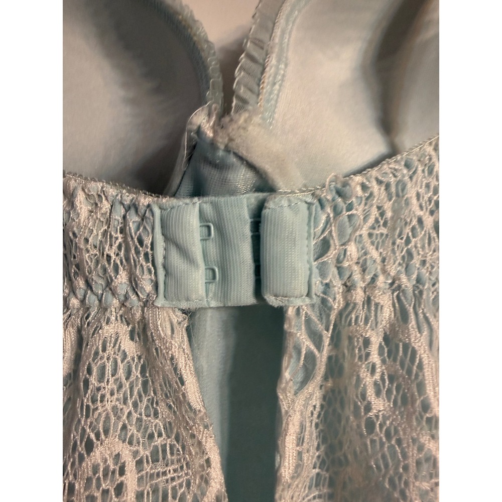 Cinema Etoile Babydoll Medium Light Blue Lace Padded Lingerie Coquette Boudoir - Picture 5 of 9